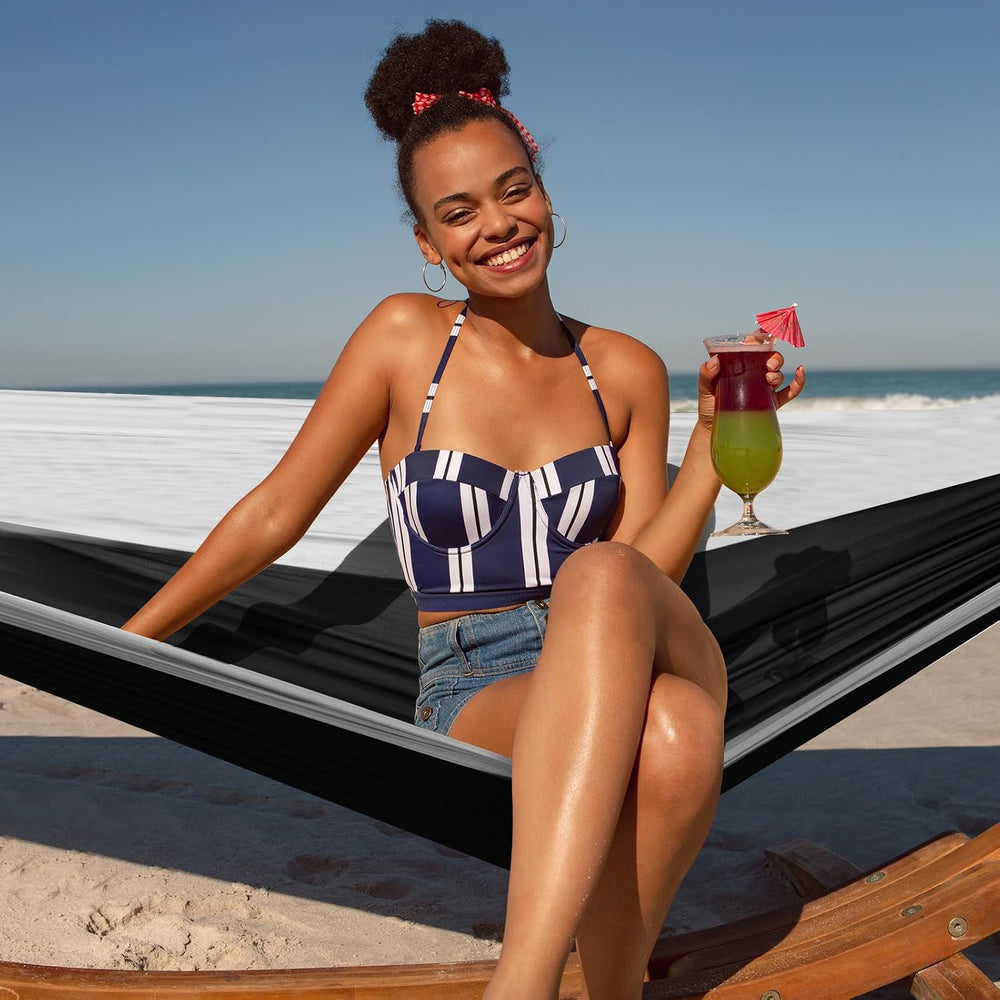 Lightweight Camping Hammock with Tree Straps & Carabiners