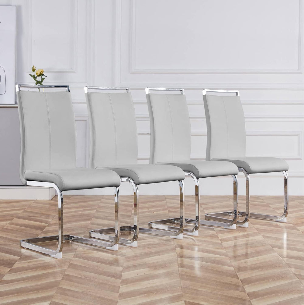 Baysitone Modern Dining Chairs Set of 4, Side Room Chairs, Kitchen with Faux ...