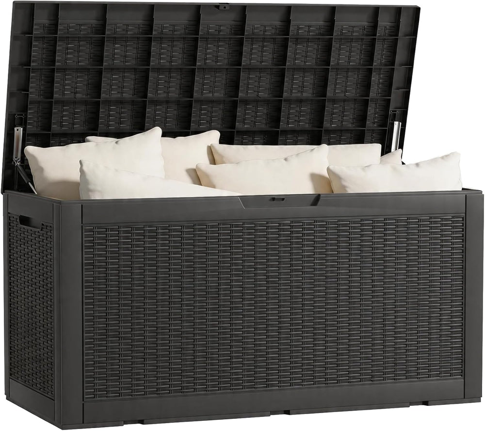 Vixzen 121 Gal Waterproof Outdoor Storage Box Lockable Deck Box