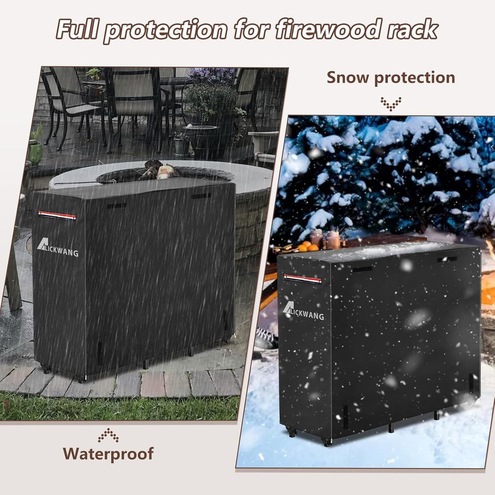 5ft Firewood Rack Cover,Heavy Duty 600D Waterproof Outdoor Firewood Storage R...