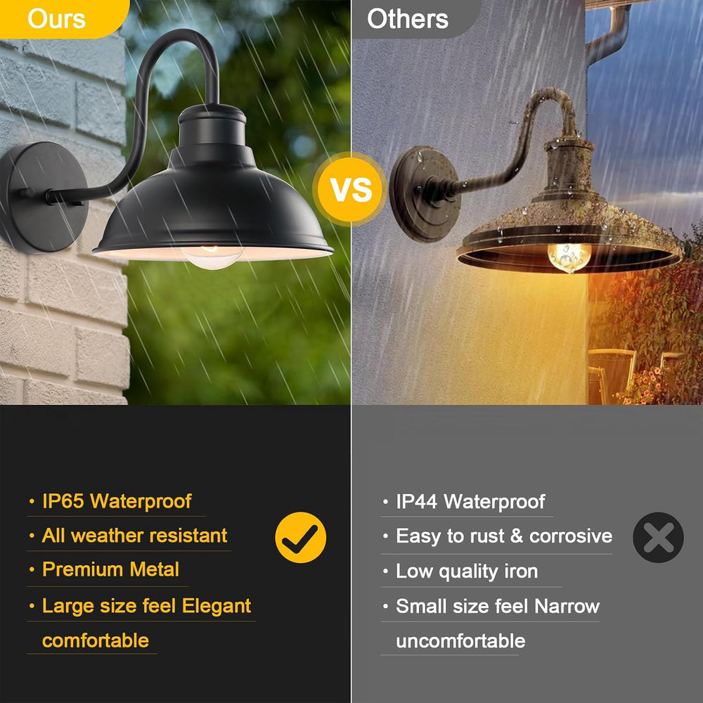 Barn Light Outdoor Wall Lights 8" Exterior Lighting Fixtures 2 Pack