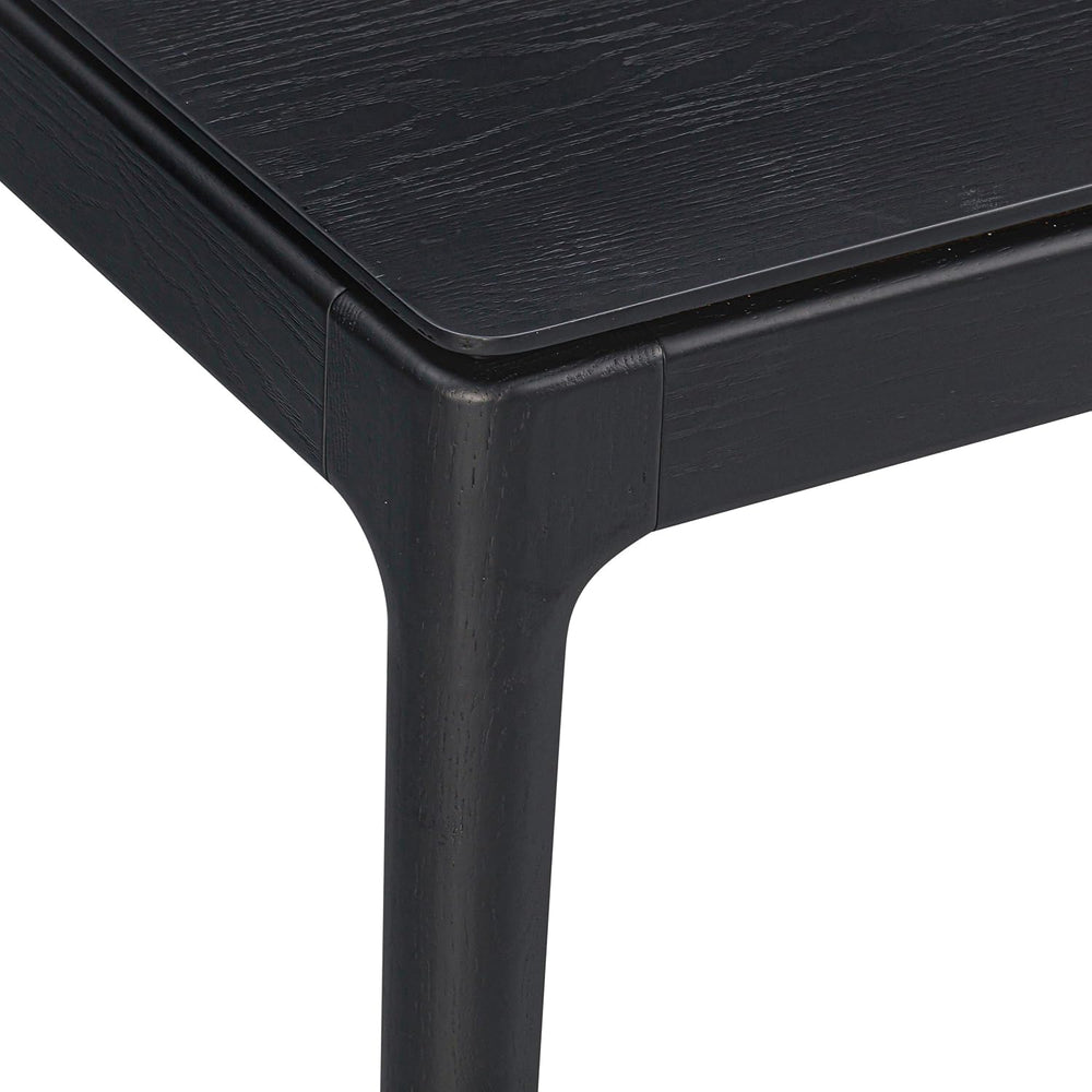 Mingle 55 Inch Modern Rectangular Dining Table, Seats 4-6, Burnt Black