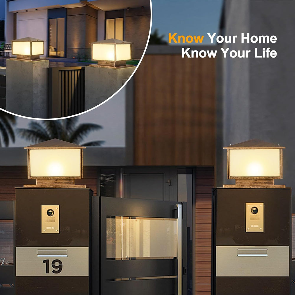 Outdoor Post Lights Hardwired E26 Porch Gate Column Lights with 3000K Bulbs