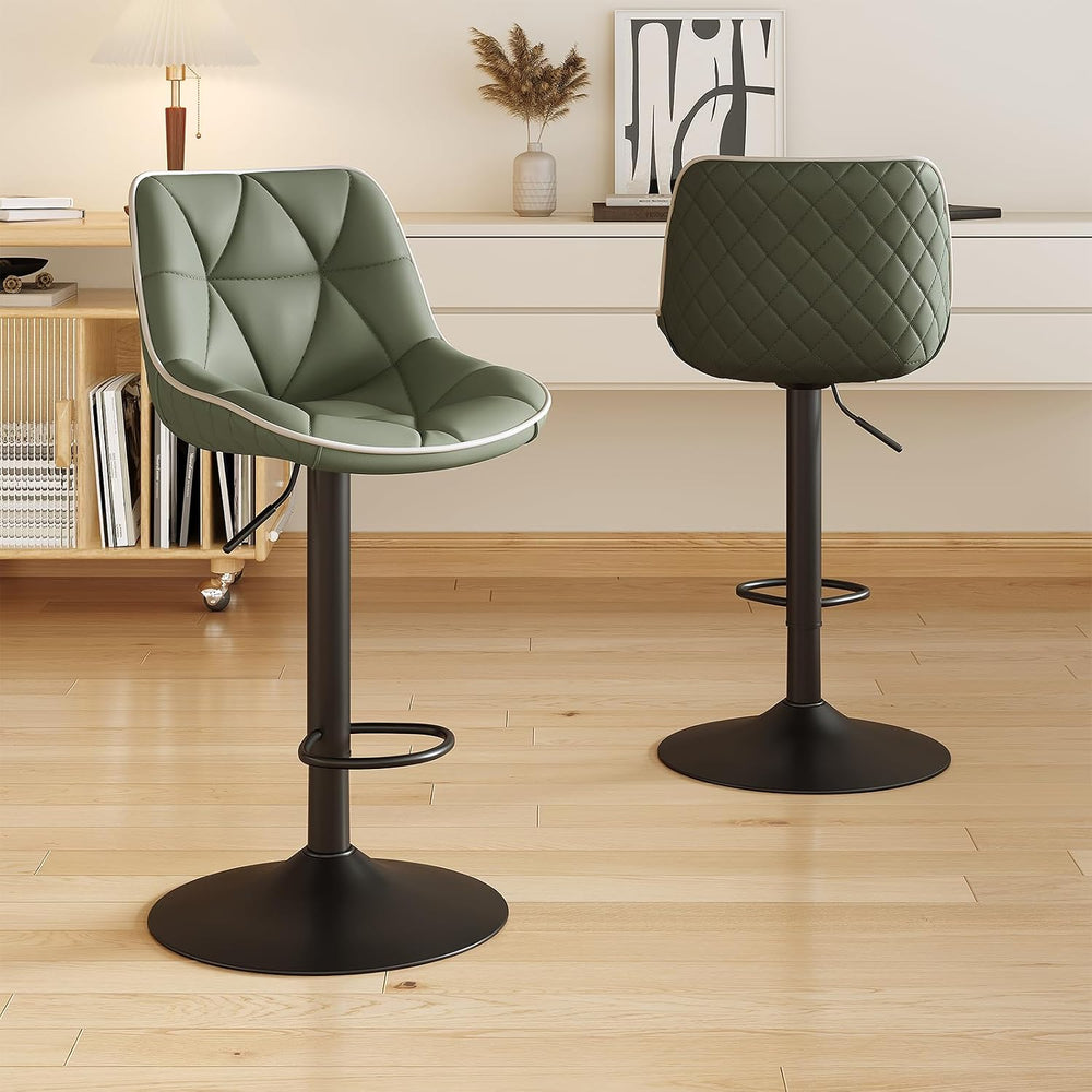 Nalupatio Bar Stools Set of 2, Adjustable Swivel Counter Height Bar Stools wi...