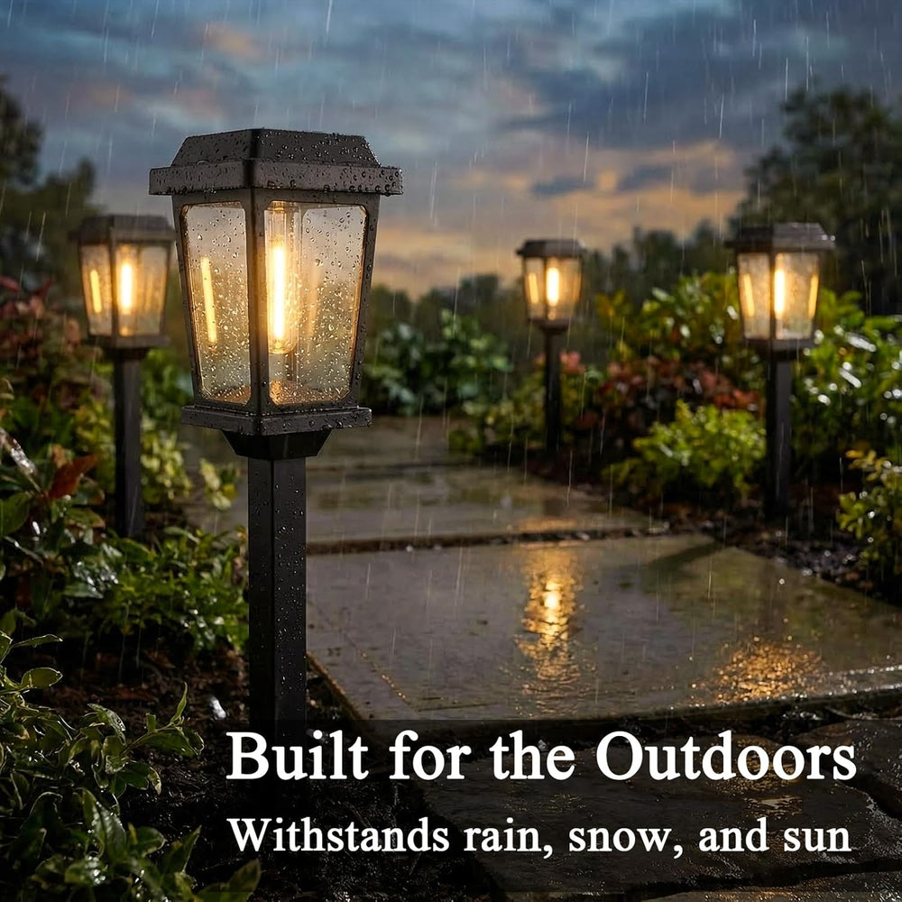 12 Pack Solar Lights Outdoor, Modern Solar Pathway Lights Outdoor, Waterproof...