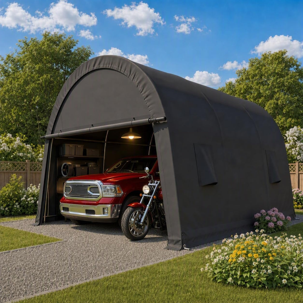 COBIZI Carport 12x20 Heavy Duty Storage Shelter Shed Portable Garage with All...