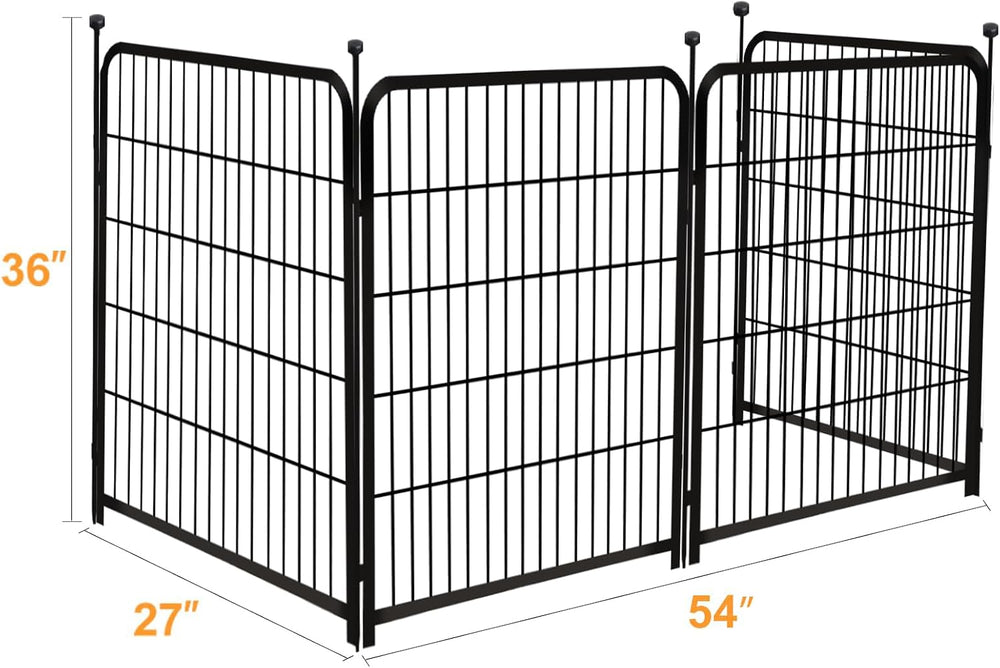 Getlay Garden Fencing 36 Inch High, 4 Panels Total 8.9 Ft(L) Dog Fence Outdoo...