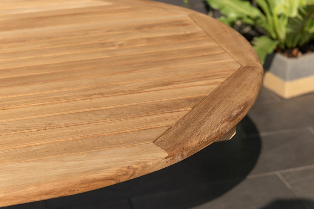 Amazonia Fairview 9 Piece Teak Double Extendable Oval Dining Set