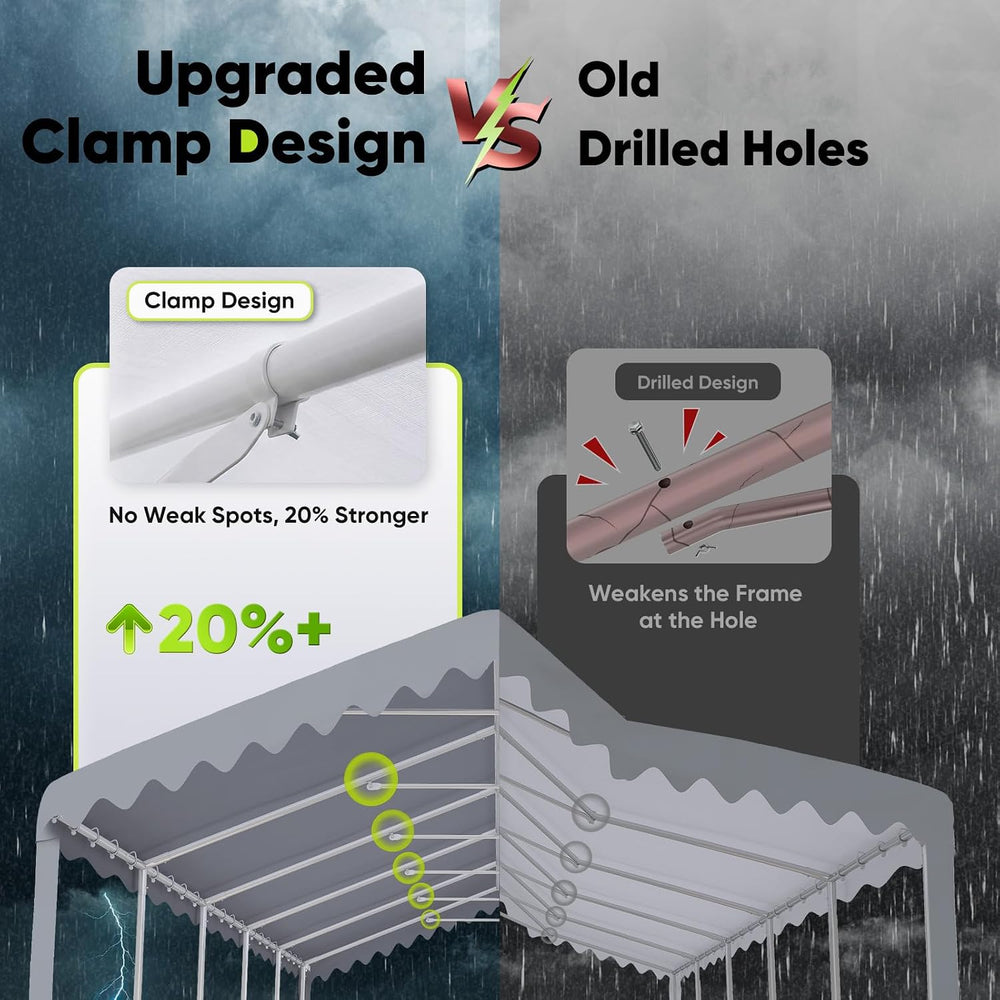 Quictent 20x30 Heavy Duty White Party Tent with Storage Bags