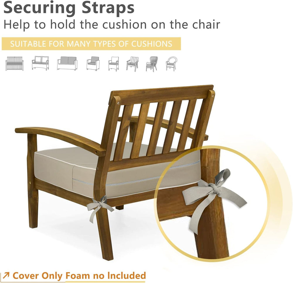 Porch Shield Outdoor Cushion Slipcovers Patio Chair Seat Cushion Covers Set 4...