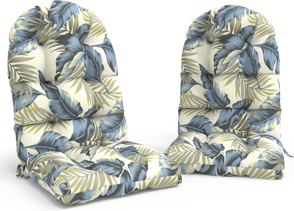 Outdoor Adirondack Chair Cushions with Ties, Tufted Outdoor Chair Cushion, An...