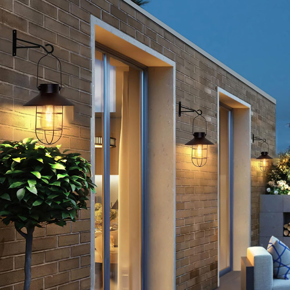 pearlstar Solar Lanterns Outdoor Metal Solar Powered Hanging Lights Waterproo...