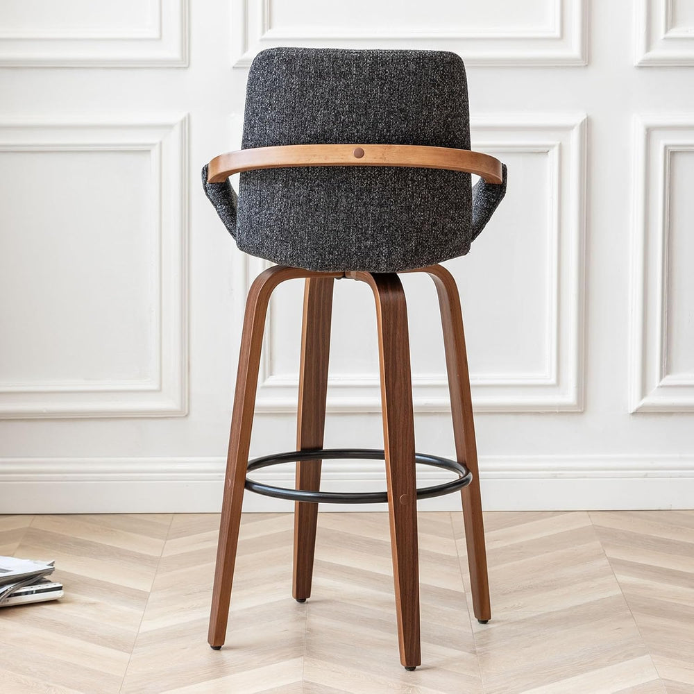 LUNLING 29.5" Set of 3 Bar Height Barstools Mid Century Modern Retro Bar...