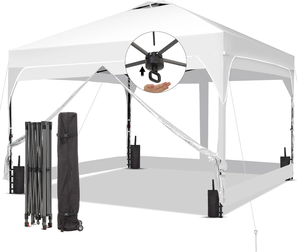 GDY 12x12 FT Pop Up Canopy Outdoor Tent with One Push Setup, Sunshine Setup G...