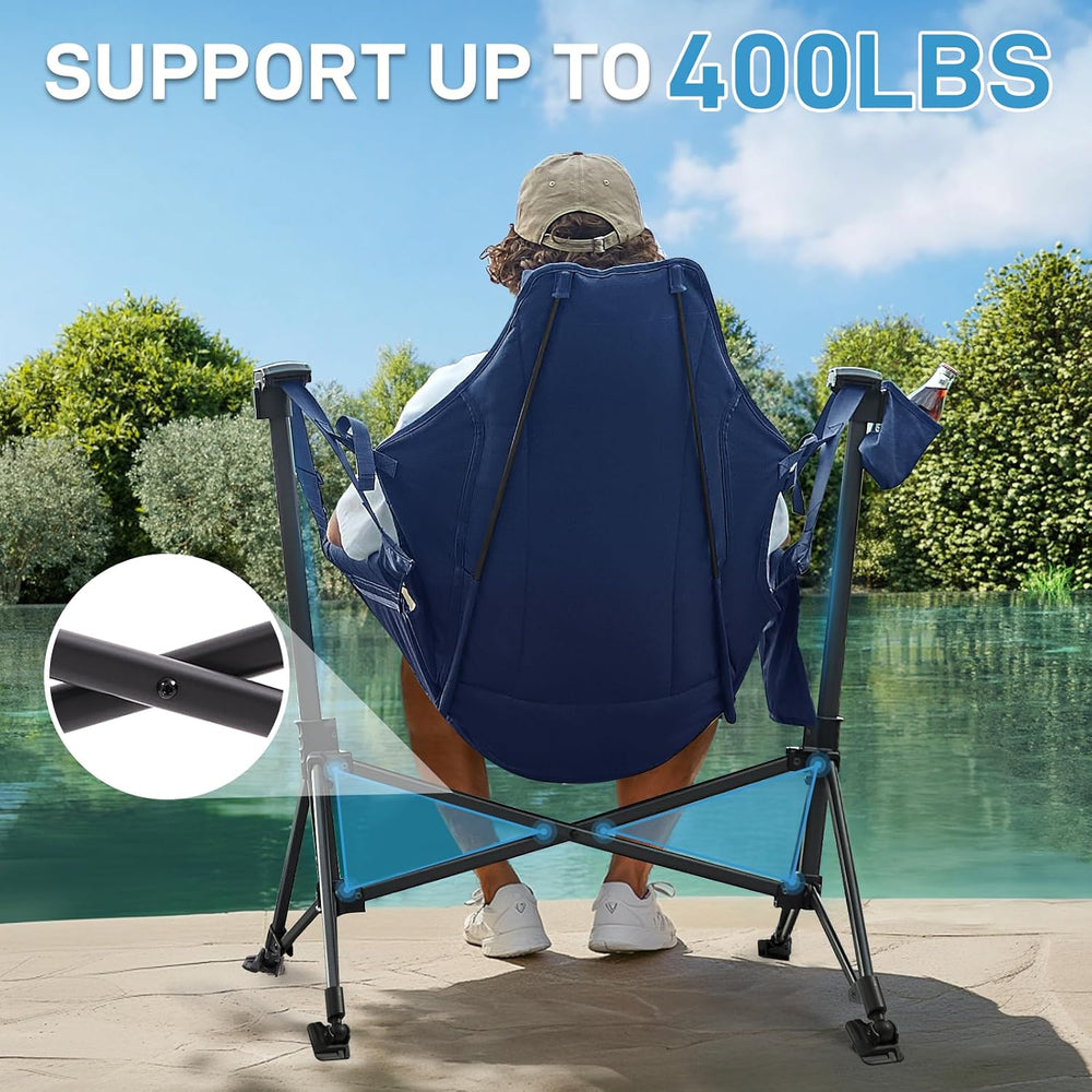 EVER ADVANCED Padded Hammock Camping Chair, Oversized Heavy Duty Swing Chair ...