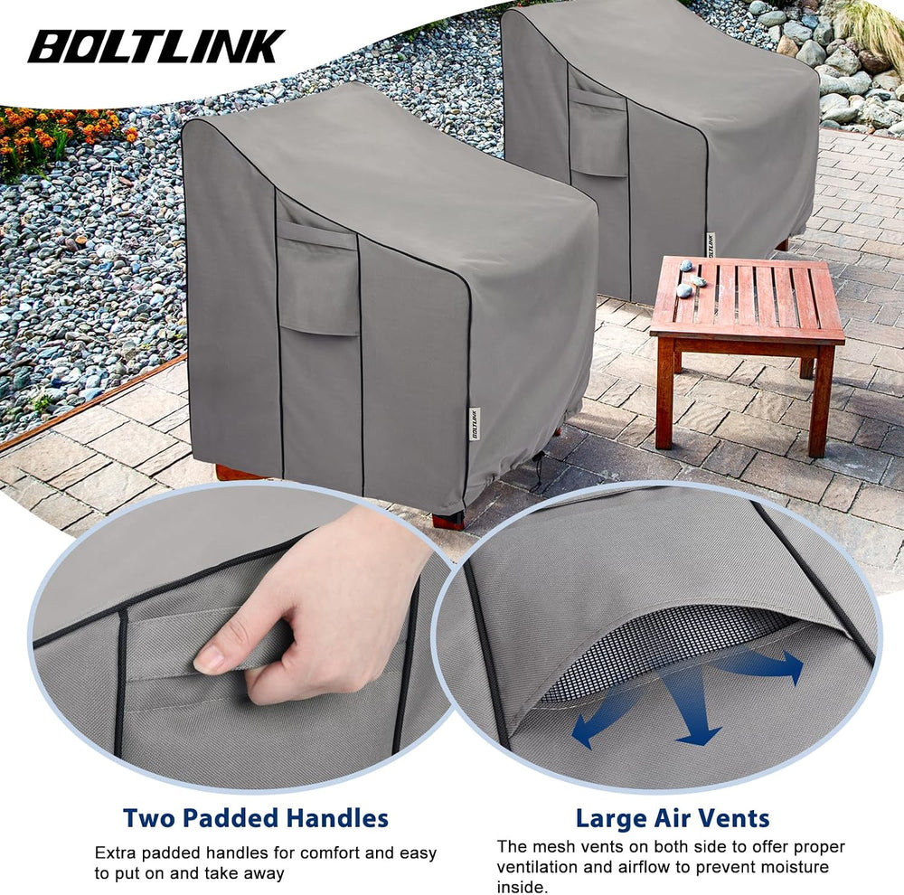 Heavy Duty Patio Chair Cover, 30x31x30 in, 2 Pack