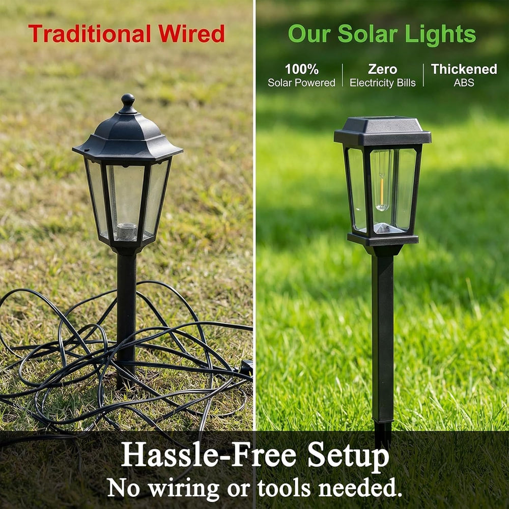 12 Pack Solar Lights Outdoor, Modern Solar Pathway Lights Outdoor, Waterproof...