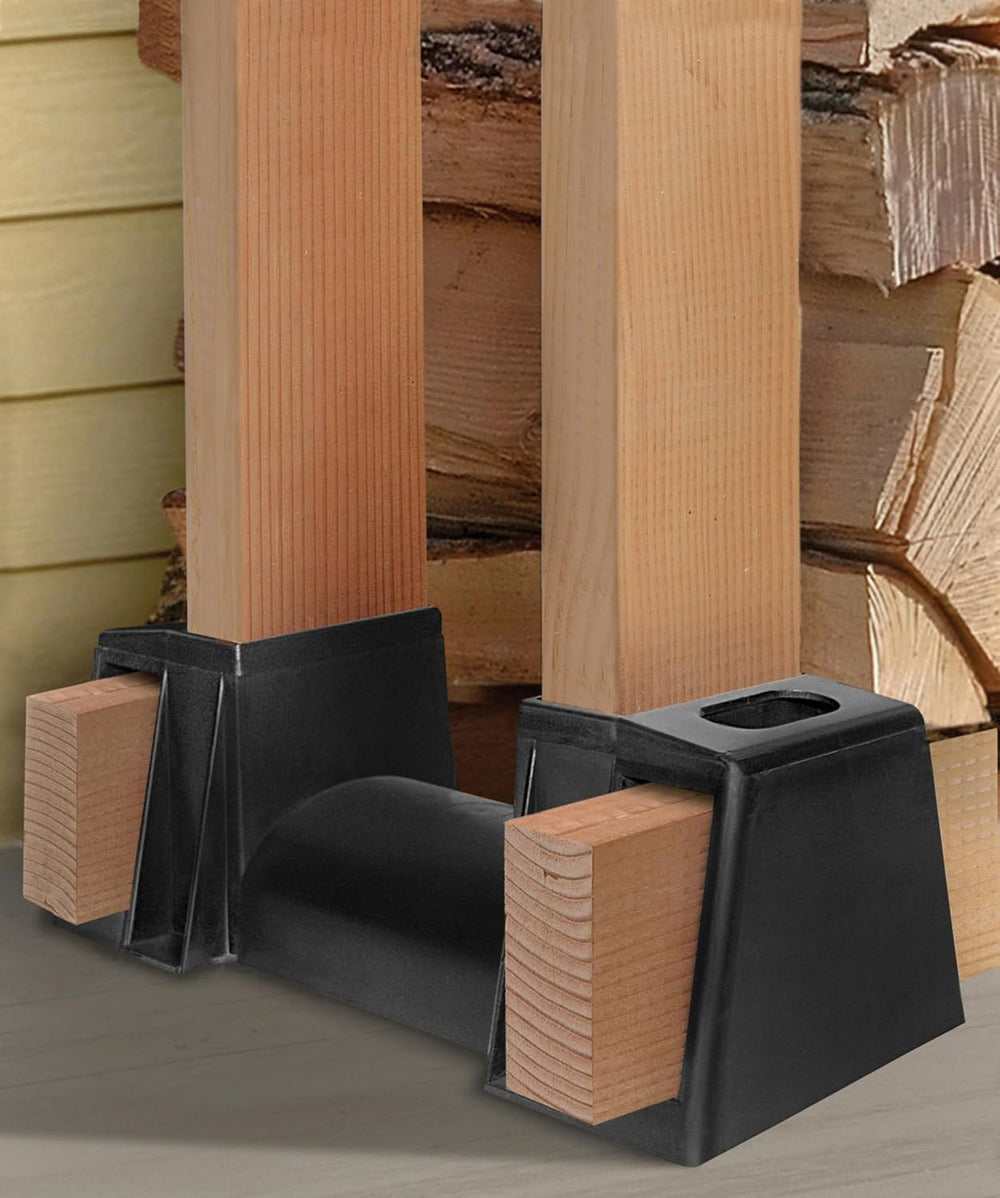 ShelterLogic LumberRack Firewood Rack Adjustable Plastic Bracket Kit, Black, ...