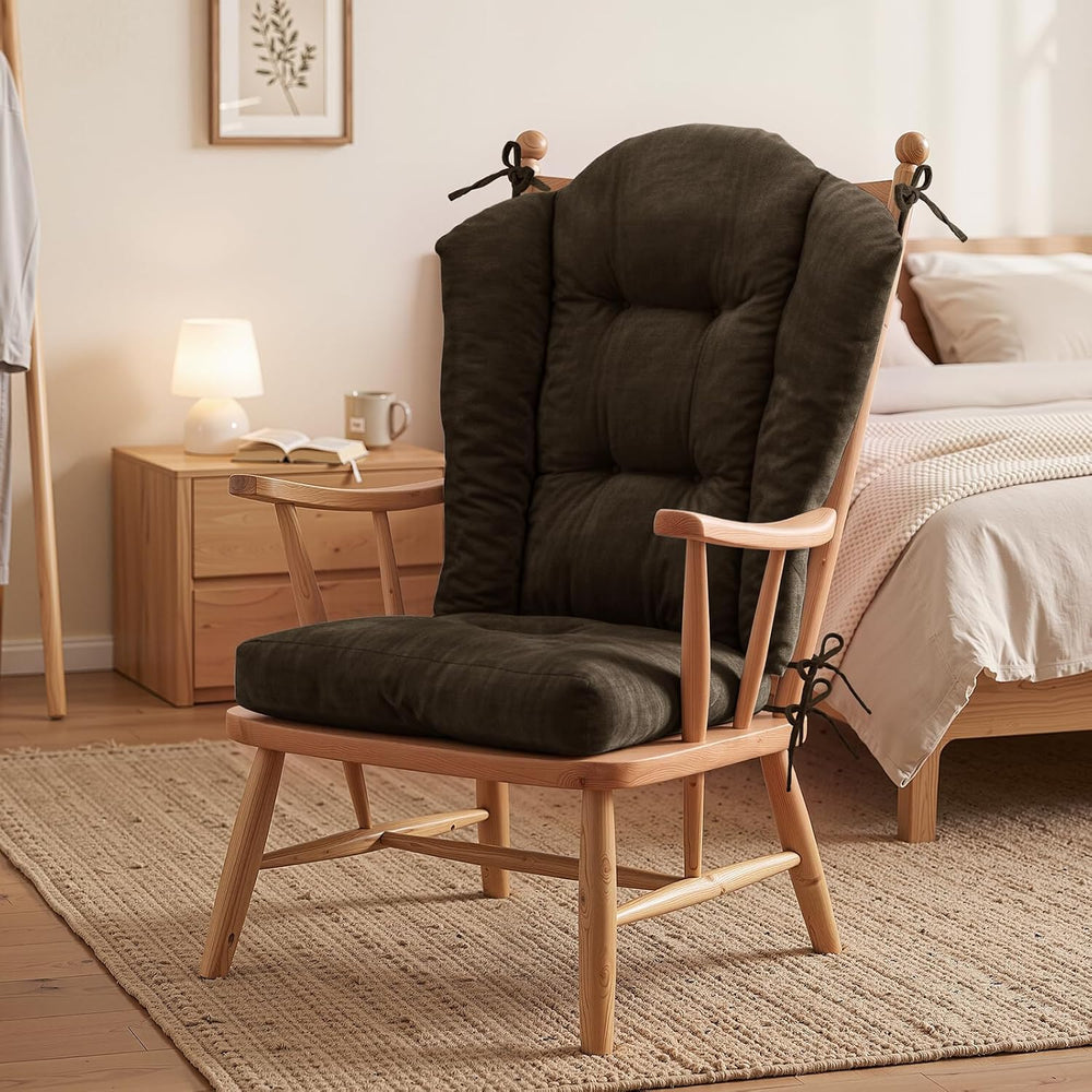 Detiblue Wingback Rocking Chair Cushion Set