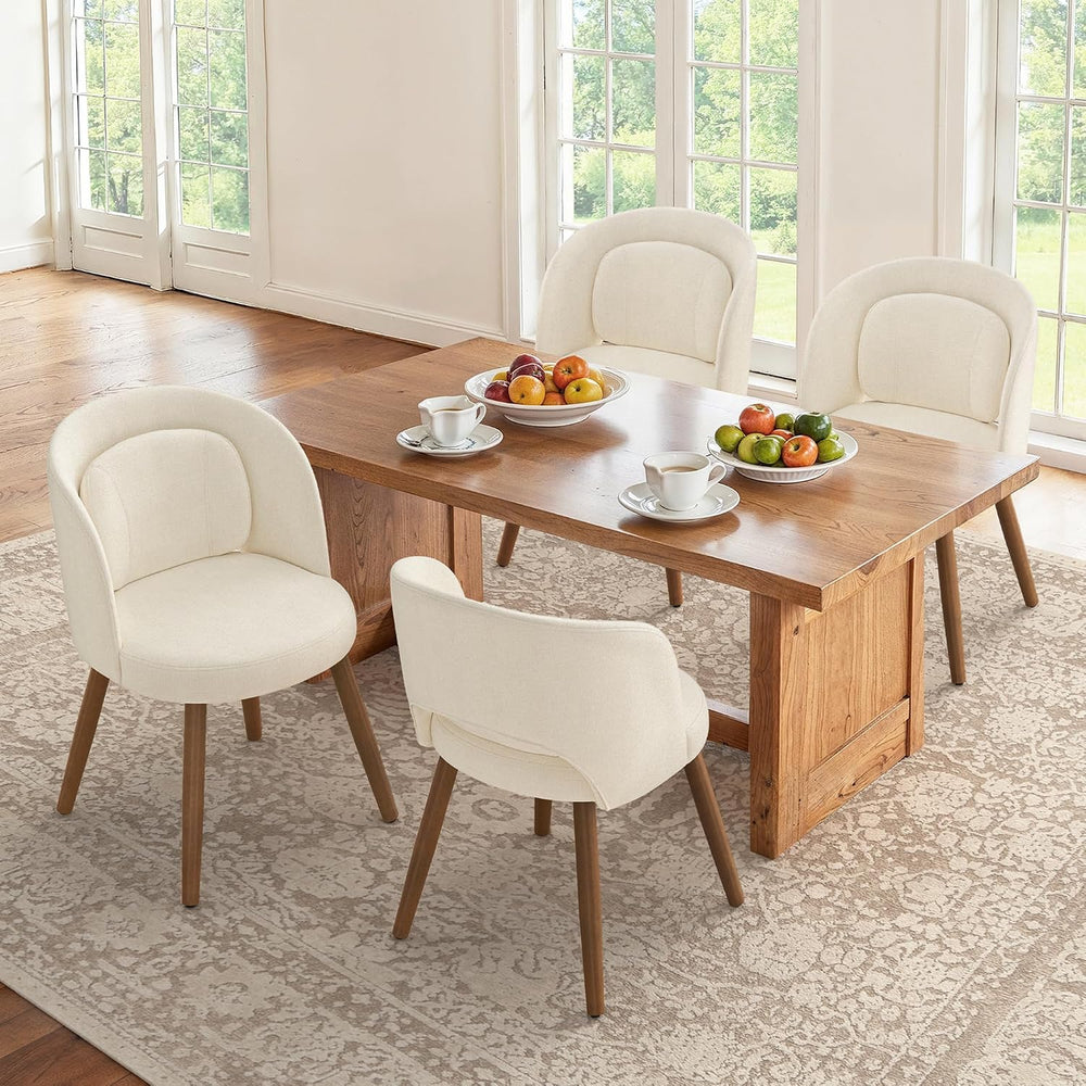 LUE BONA Dining Chairs Set of 4, Modern Upholstered Kitchen Chairs with Solid...