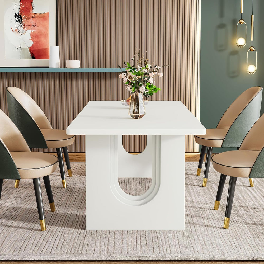 Tribesigns Modern Dining Table for 6 to 8 People, 71" Large Kitchen Dini...