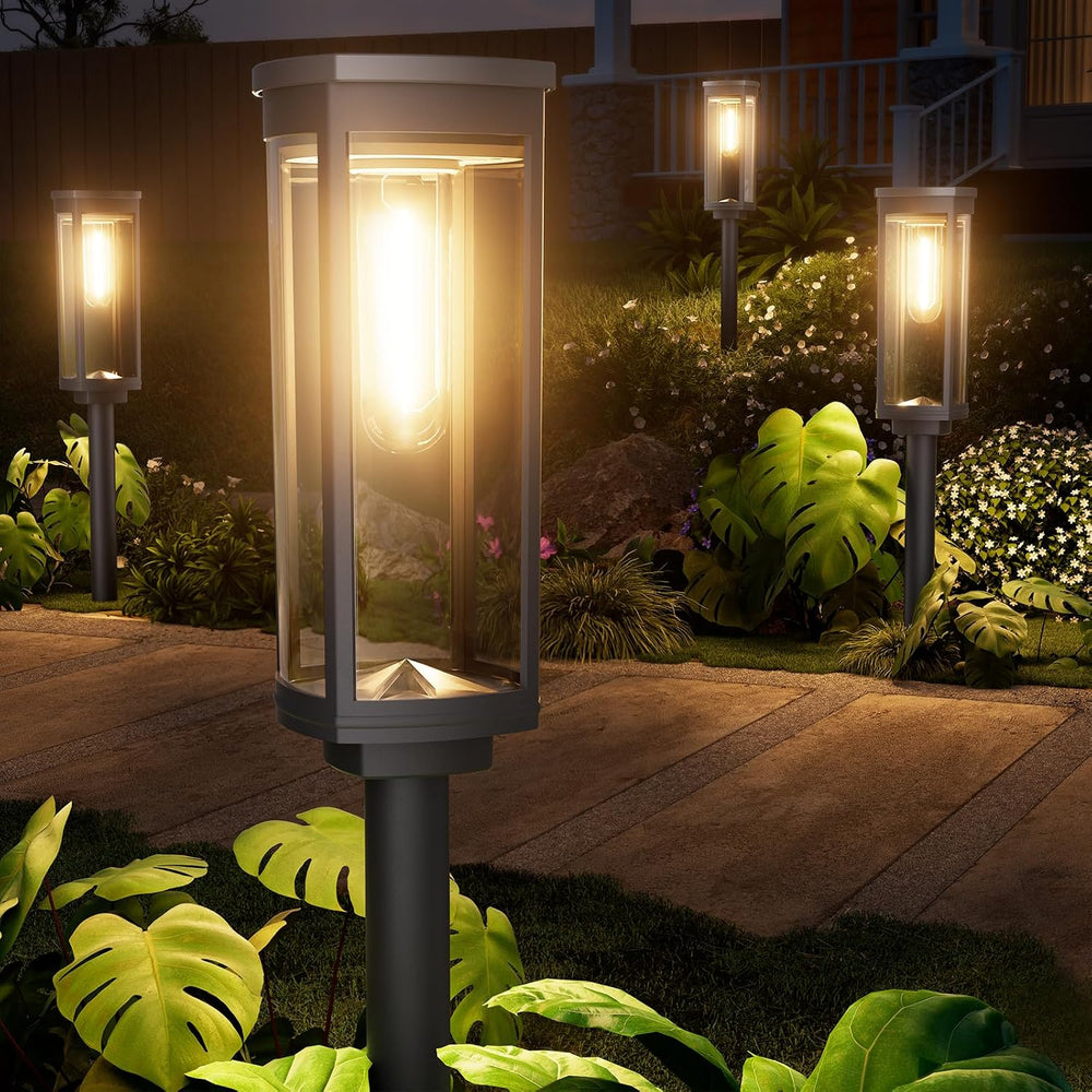 NEWMESSI 8 Pack Solar Pathway Lights Outdoor IP65 Waterproof Super Brightness...