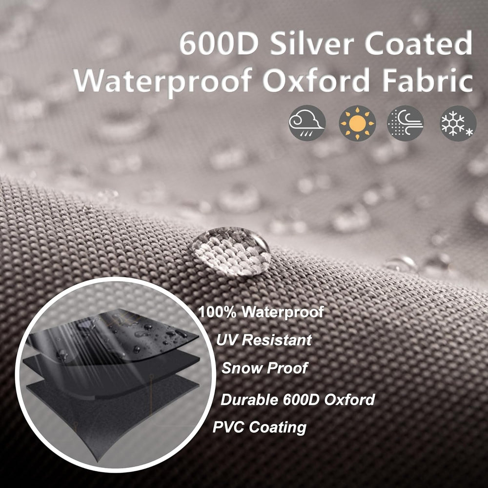Outdoor Fireplace Cover, Heavy Duty Waterproof Oxford Fabric for Protecting O...