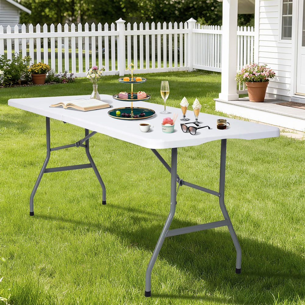 Folding Table 6ft Foldable Table with Built in Handle & Steel Legs / 6FT ...
