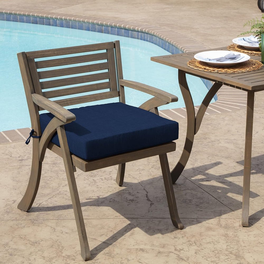 Arden Outdoor Seat Pad Chair Cushion, 21x21, Sapphire Blue