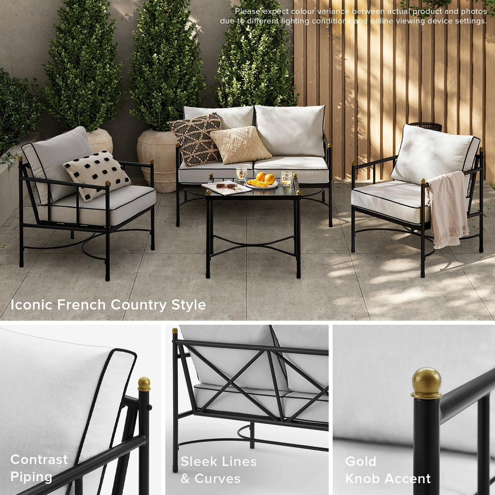 mopio Odelia Patio Chairs Set of 2, Outdoor Chair with Removable Cushions and...
