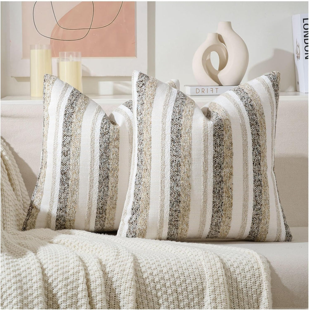 Zealax Modern Farmhouse Decorative Pillow Covers 20x20 Inch Boho Throw Pillow...