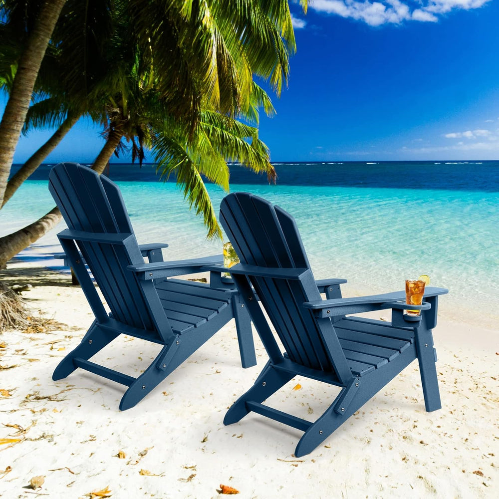 FUNBERRY Oversized Adirondack Folding Chair Set of 2, Fire Pit Chair 400LBS
