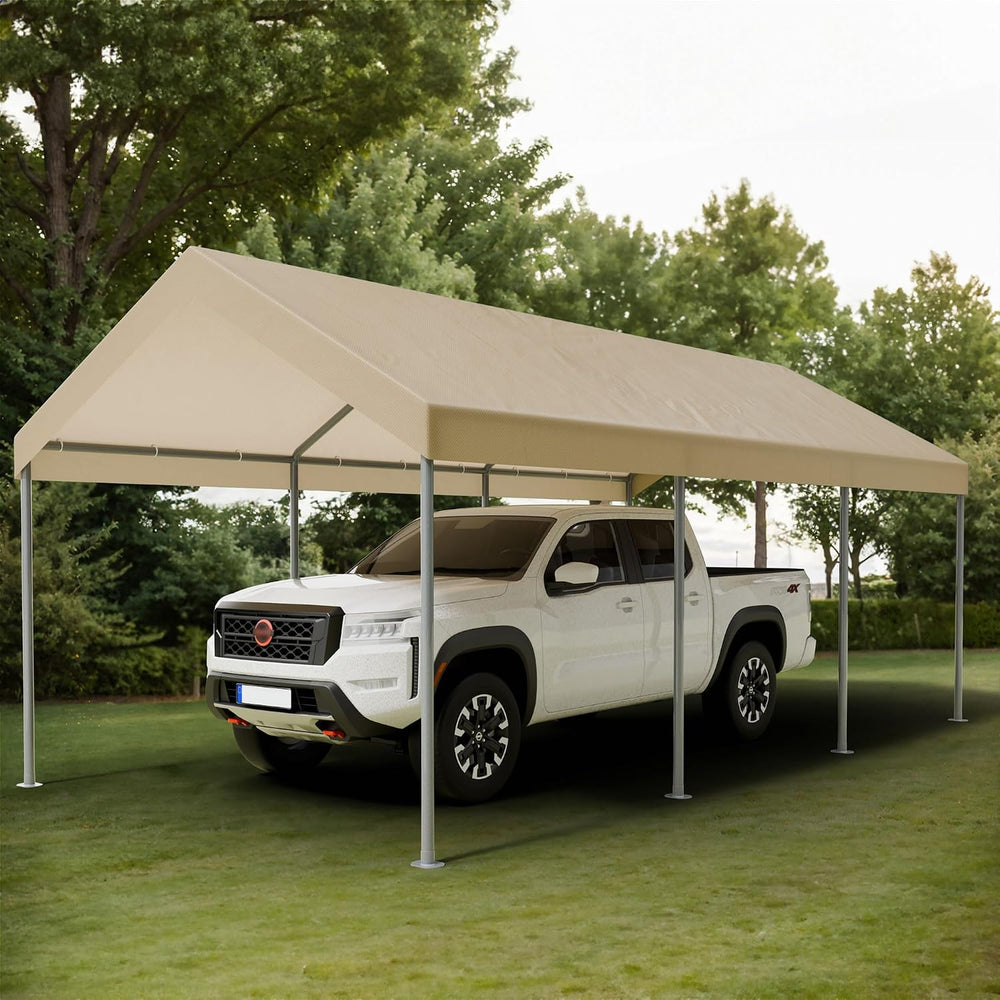 Shintenchi 10x20 FT Heavy Duty Carport,Khaki