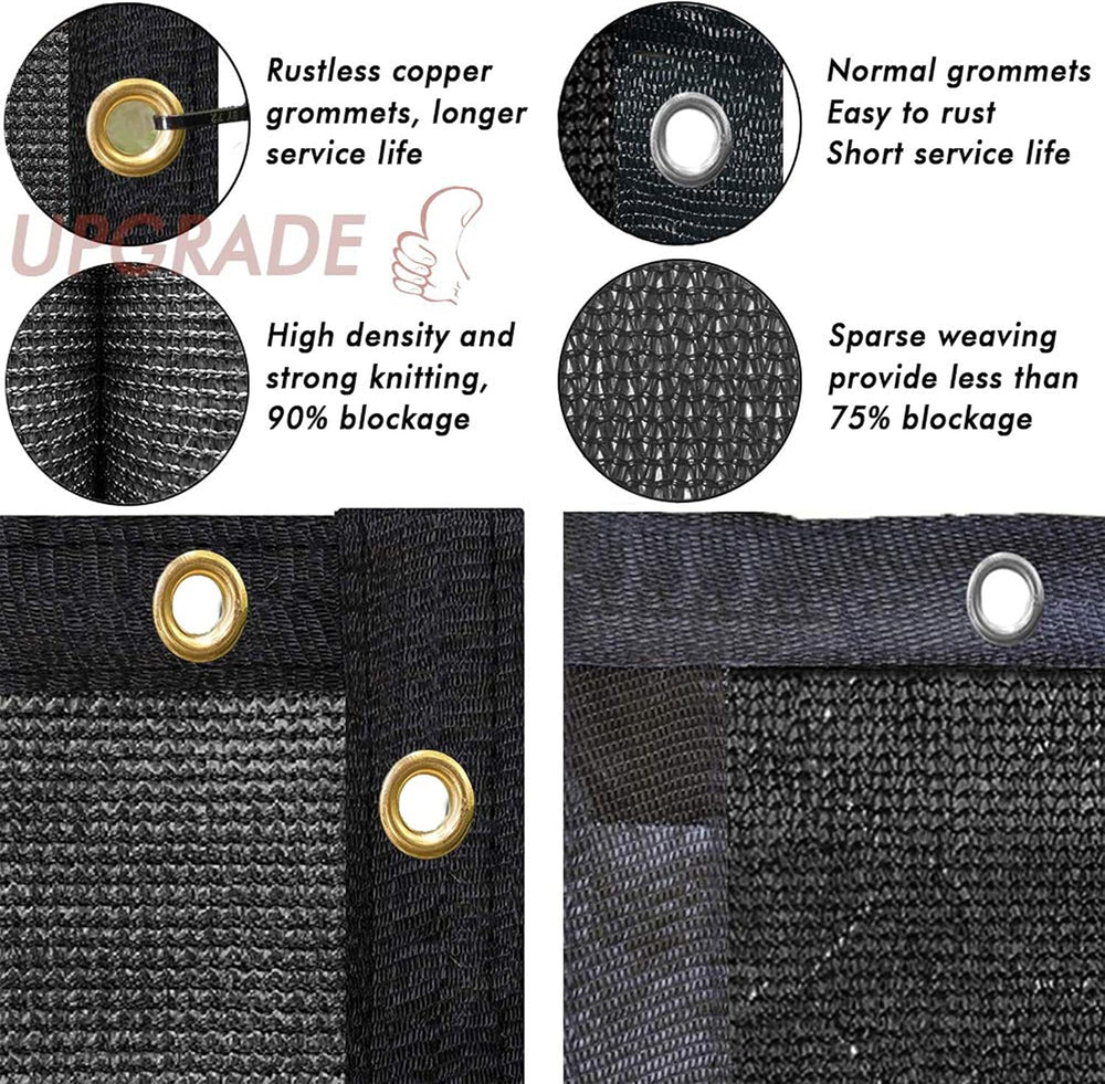 UPGRADE Privacy Screen Fence 8' x 50' Commercial Shade Cover with Bra...