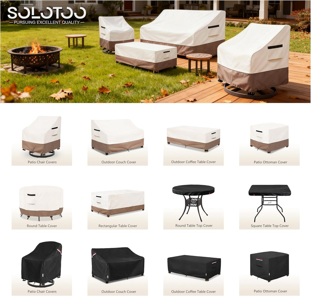 Patio Chair Covers Waterproof 2 Pack, 27.5" W x 32.6" D x 36" H