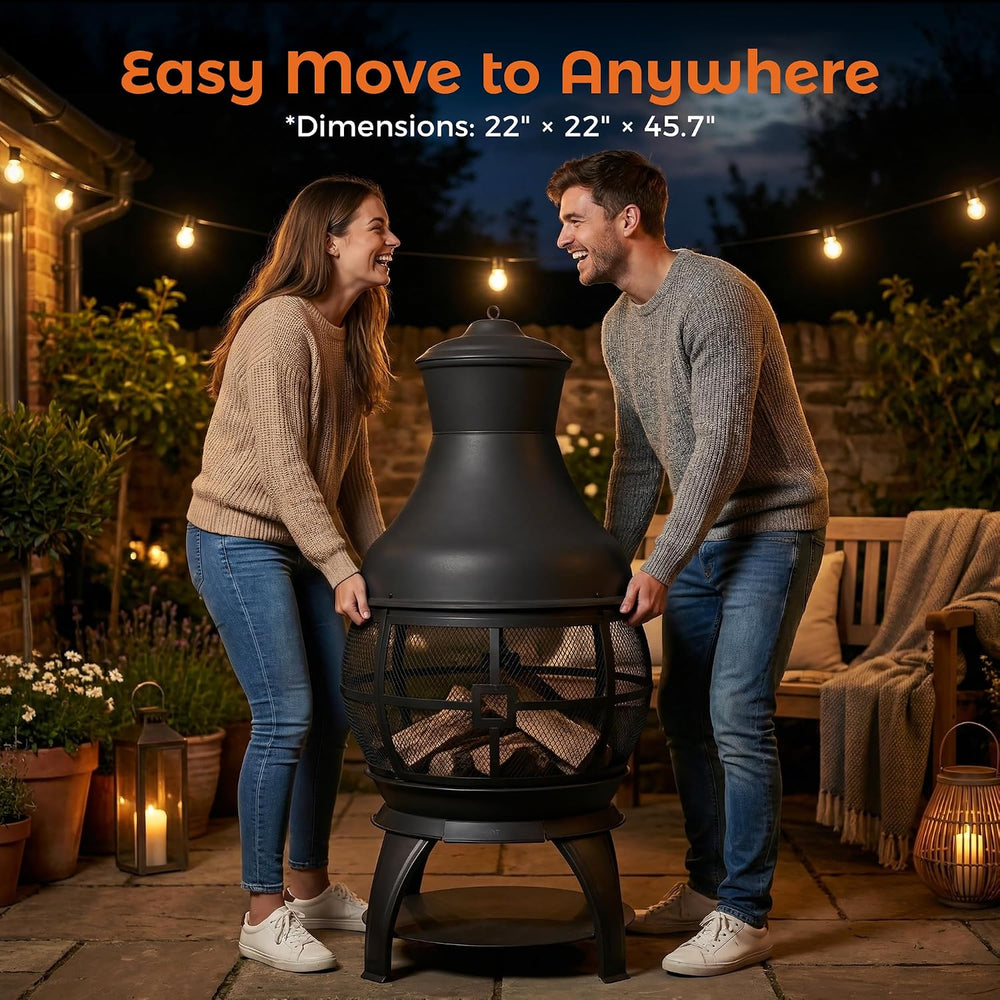 BALI OUTDOORS Chiminea Outdoor Fireplace