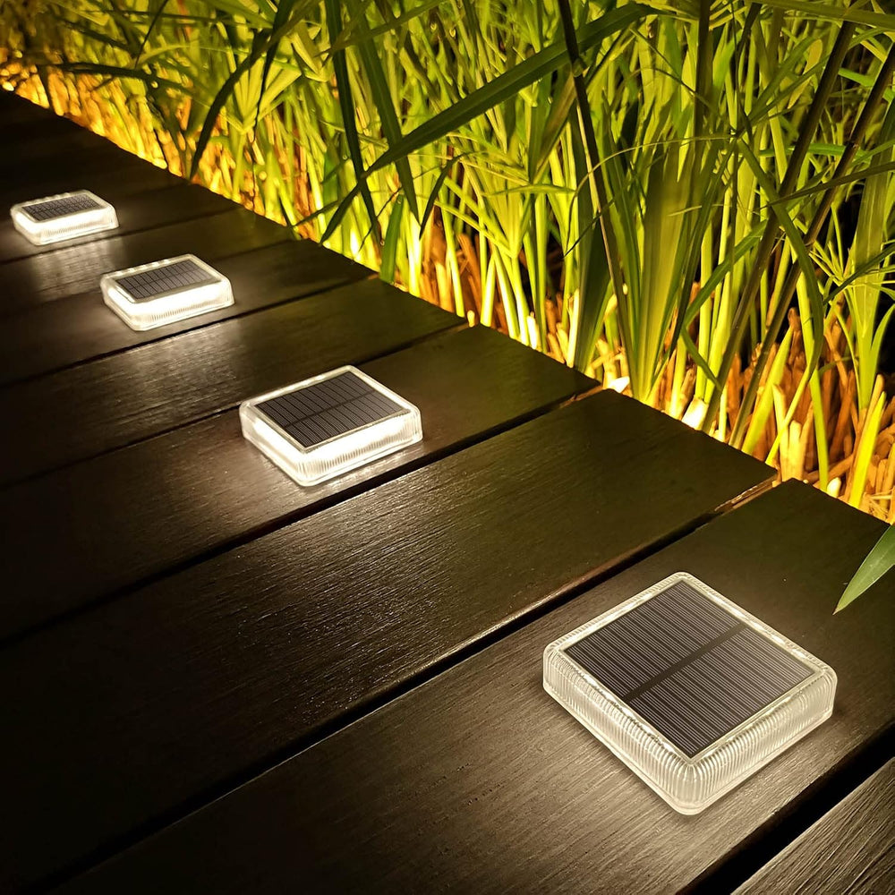 Lacasa Solar Deck Lights, 4 Pack 30LM LED Dock Lights Natural White 4000K, Ou...