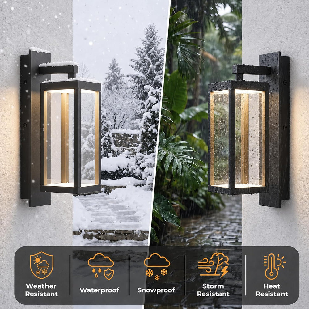 Outdoor Wall Lights, Dusk to Dawn Outdoor Lighting, 15" LED Exterior Lig...