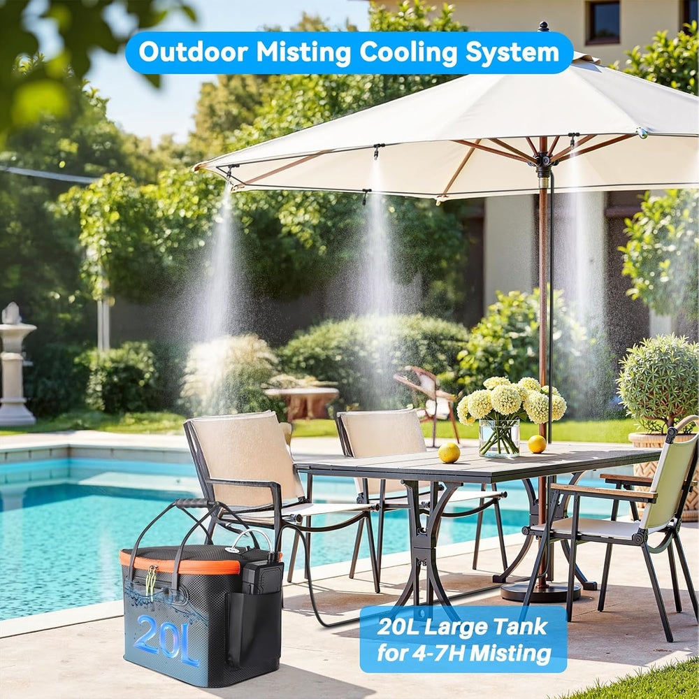 Ausic Portable Misting System for Outside Patio, Outdoor Water Cooling Mister...