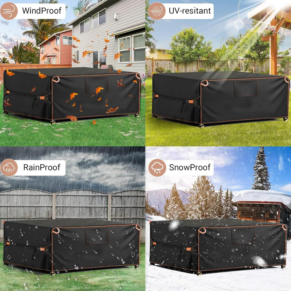 Outdoor Sofa Covers Waterproof, Rectangular Patio Table Chair Sofa Set Cover,...