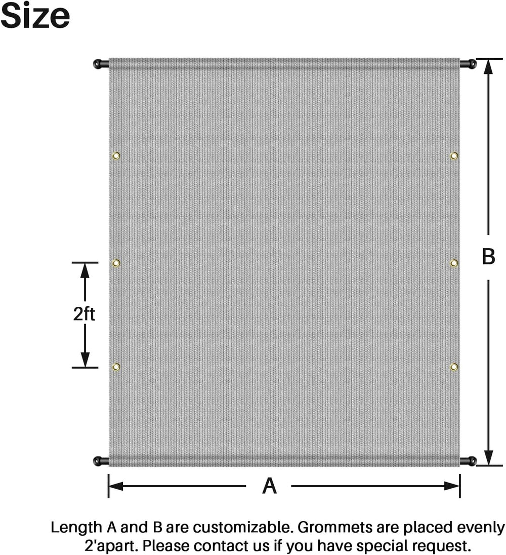 8' x 12' Pergola Shade Cover Replacement Canopy with Grommets Weighte...