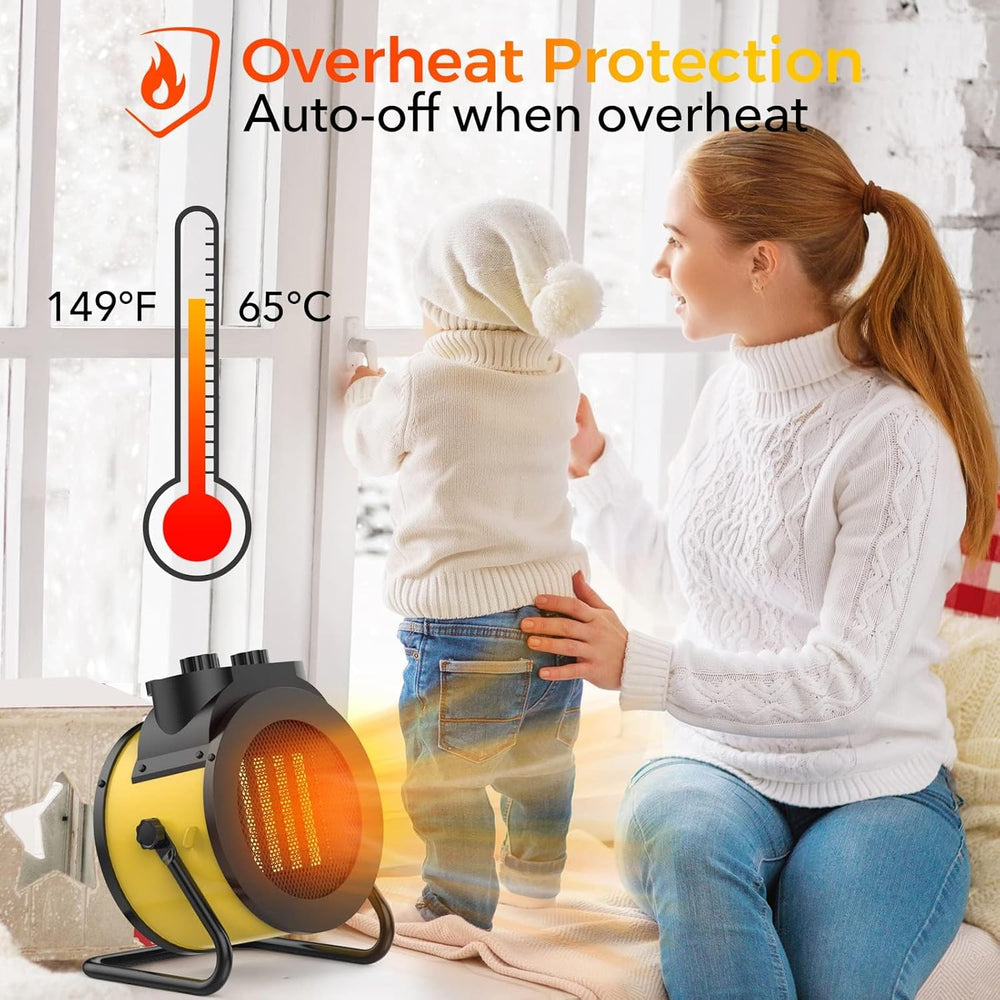 Elevoke Space Heaters for Indoor Use, 1500W PTC Electric Heater with 90°Adjus...