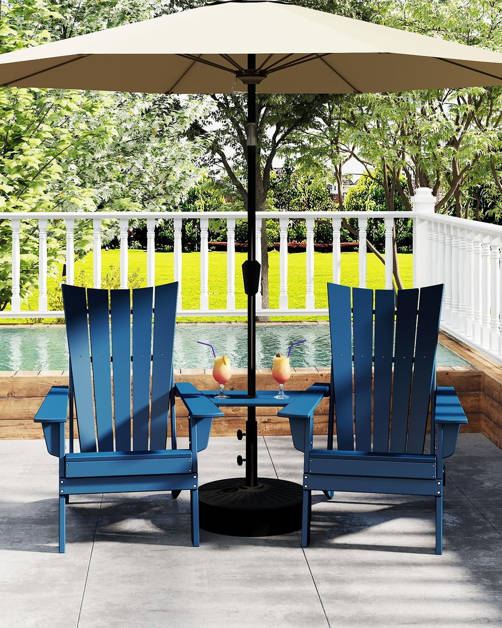 GREENVINES Folding-Adirondack-Chairs-Set-of-2 | HDPE Plastic | Arch Series | ...