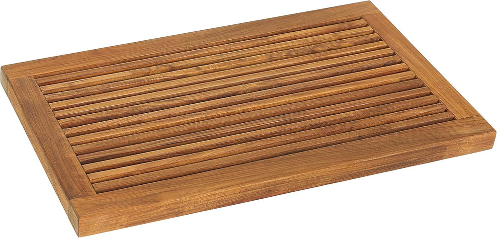 Bare Decor Dasha Spa Shower or Door Mat, 31.5 by 17.75-Inch, Solid Teak Wood ...
