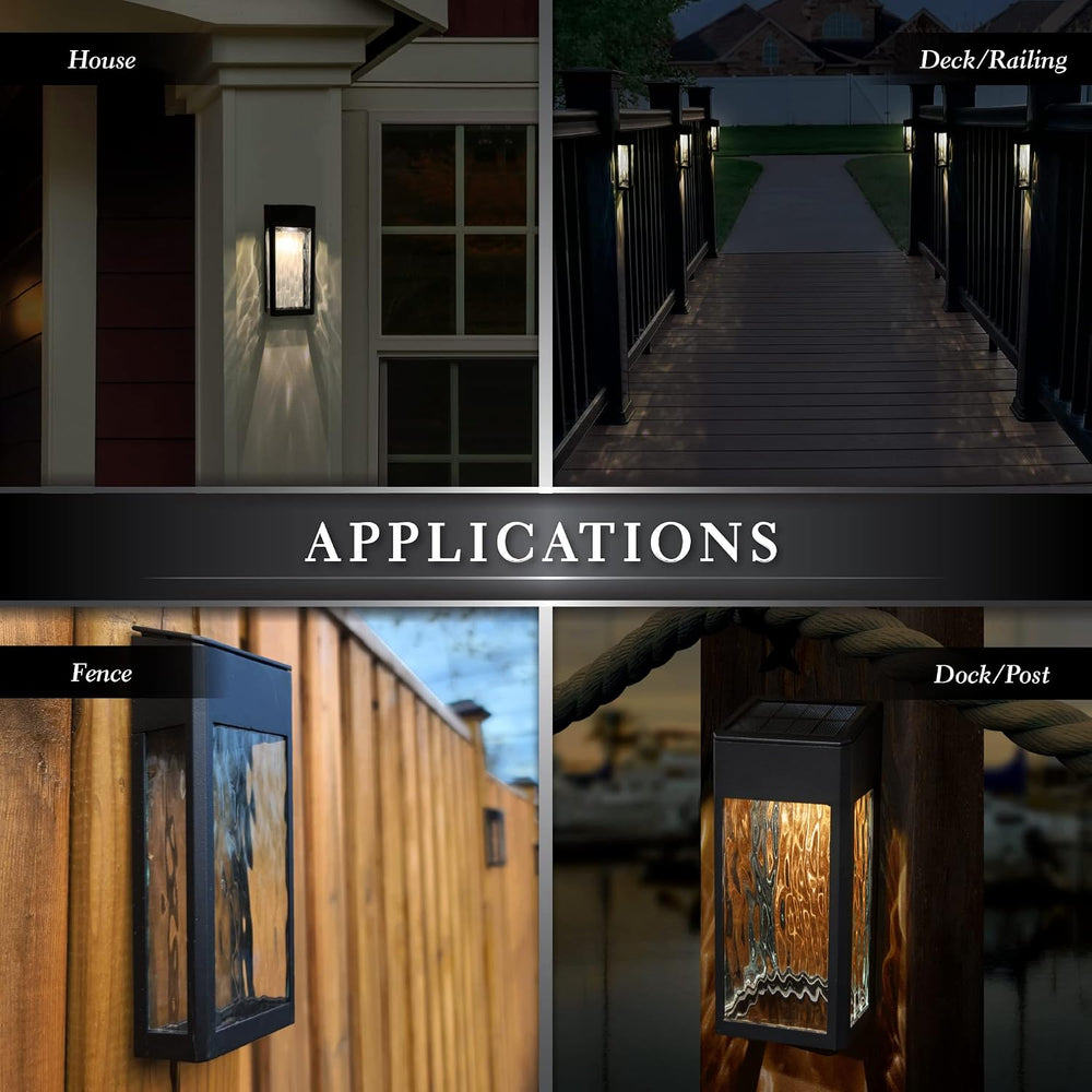 Classy Caps SWL888 - Black Aluminum Lancaster Deck & Wall Light (2 Pack) ...