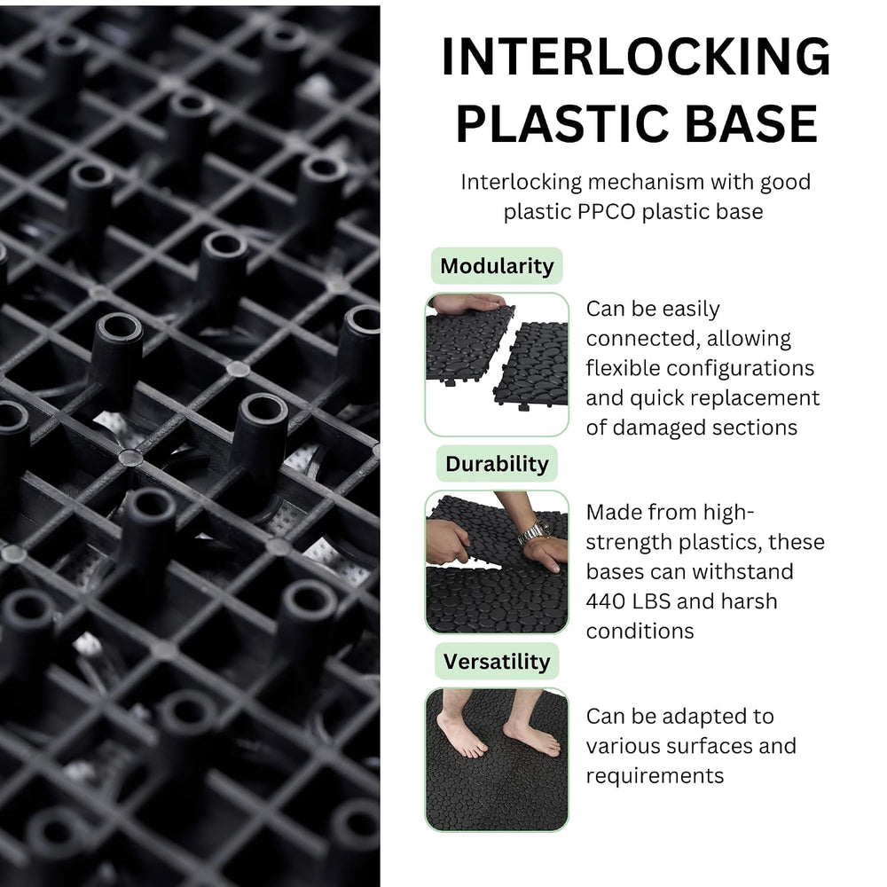 60 Pcs Interlocking Deck Tiles - 12" x 12" Waterproof Indoor Outdoo...