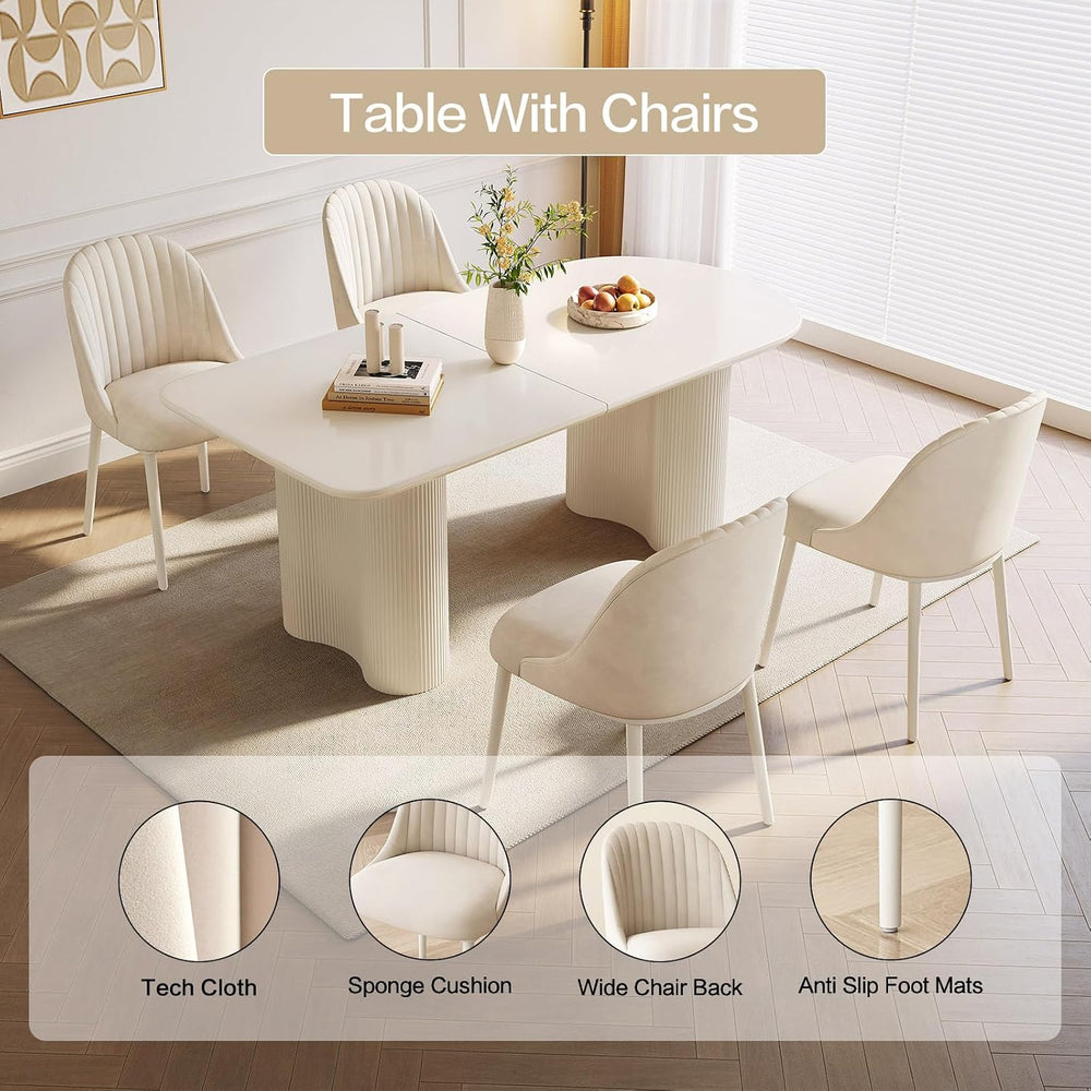 Guyii 62.99" Dining Table Set with 4 Chairs, Modern Kitchen Table Set, I...