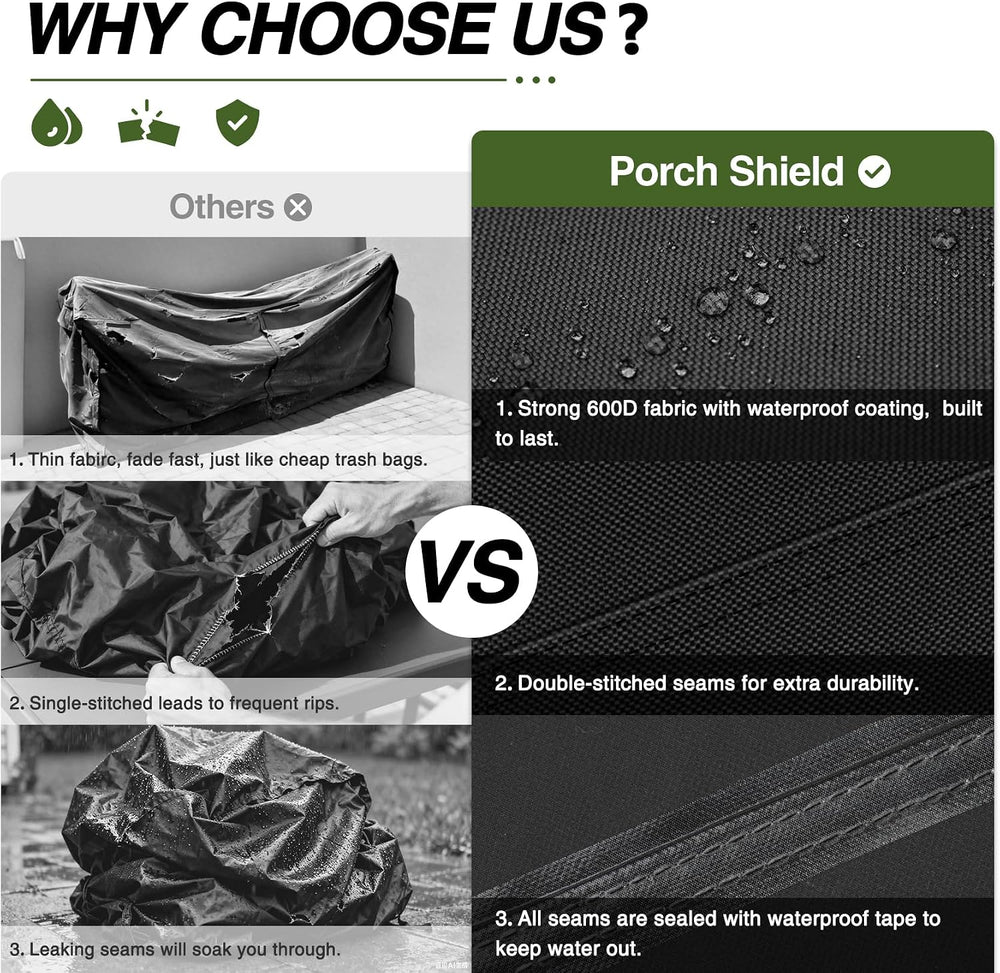 Porch Shield 4ft Waterproof Firewood Rack Cover