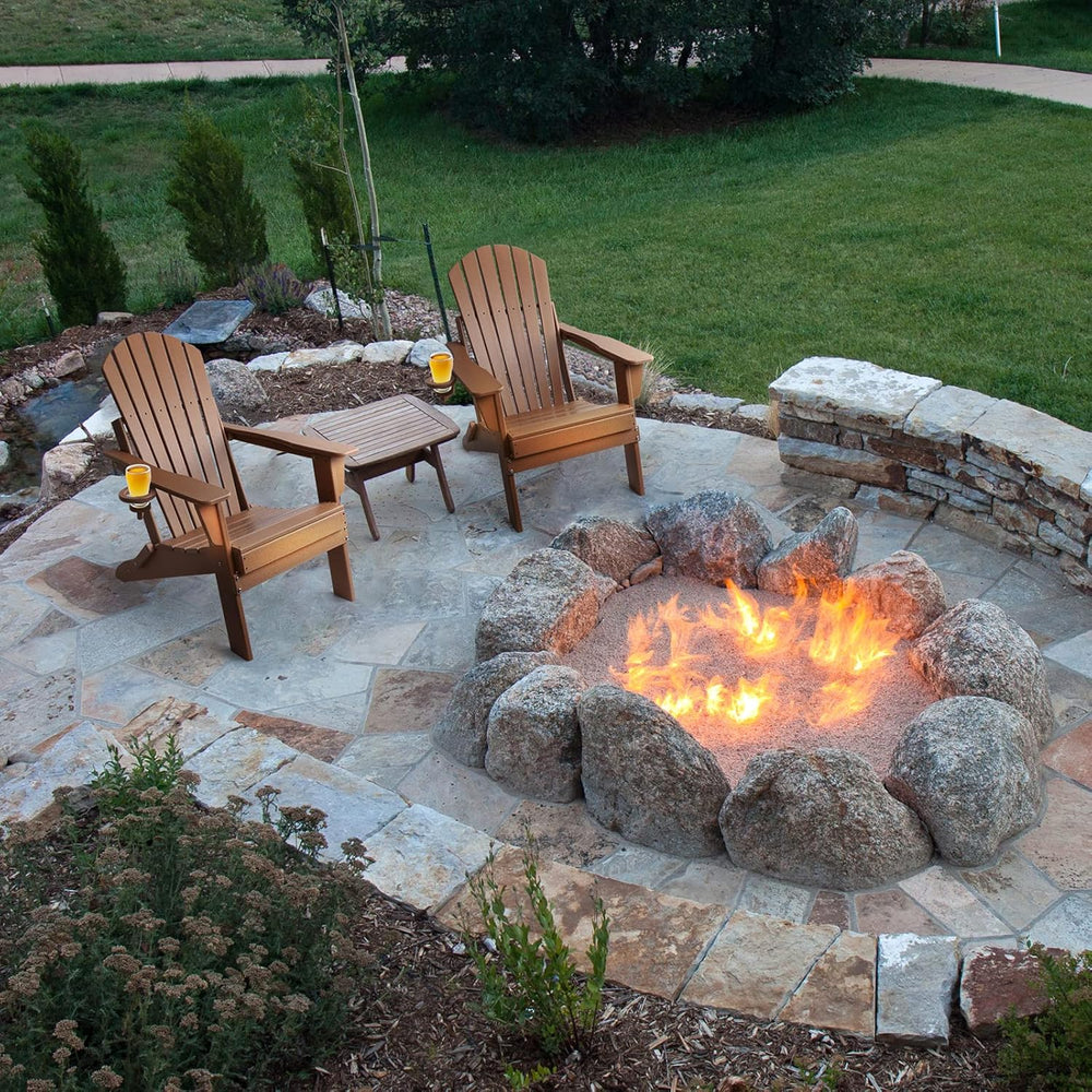 FUNBERRY Oversized Folding Adirondack Chair Set of 6, Fire Pit Chair 400LBS