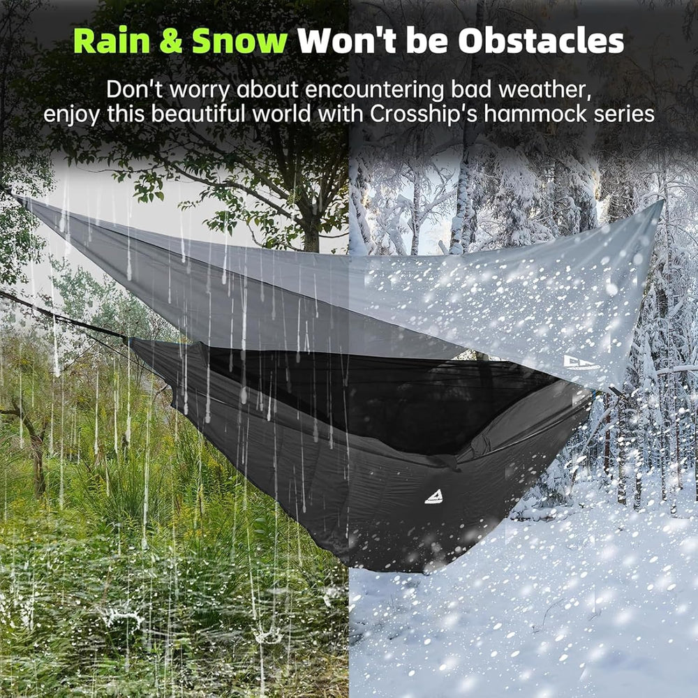 Camping Hammock with Mosquito Net, Underquilt & Rain Fly Tarp